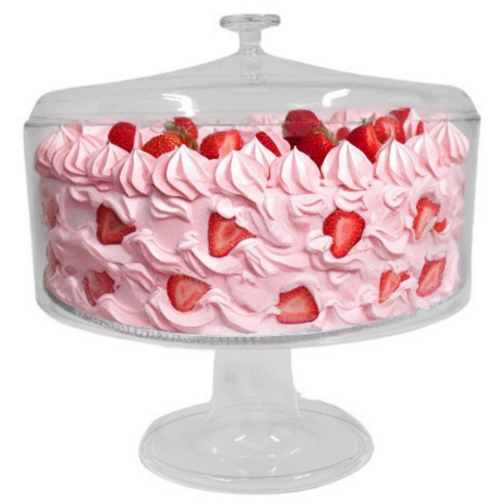 Taça Para Sobremesa Com Tampa Paris Redonda Transparente 2,2L em Oferta na Shopee