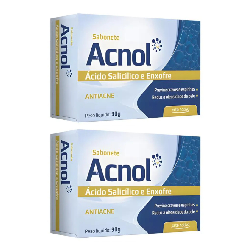 Kit 2x Sabonete Acnol Arte Nativa Combate Acne 90g em Oferta na Shopee