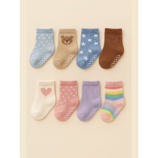 Kit 12 Meias Infantil Bebê Antiderrapante Confortável em Oferta na Shopee