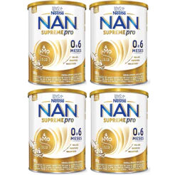 Kit 4 Latas NAN Supreme 0 a 6 Meses Fórmula Infantil 800g cada (AMARELO) EQ.1