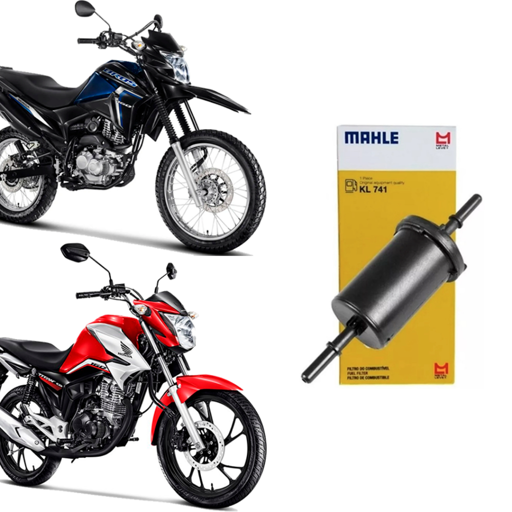 Filtro de Gasolina Honda CG Fan 160 e Bros 160 2014 até 2025 Original Mahle Metal Leve KL741