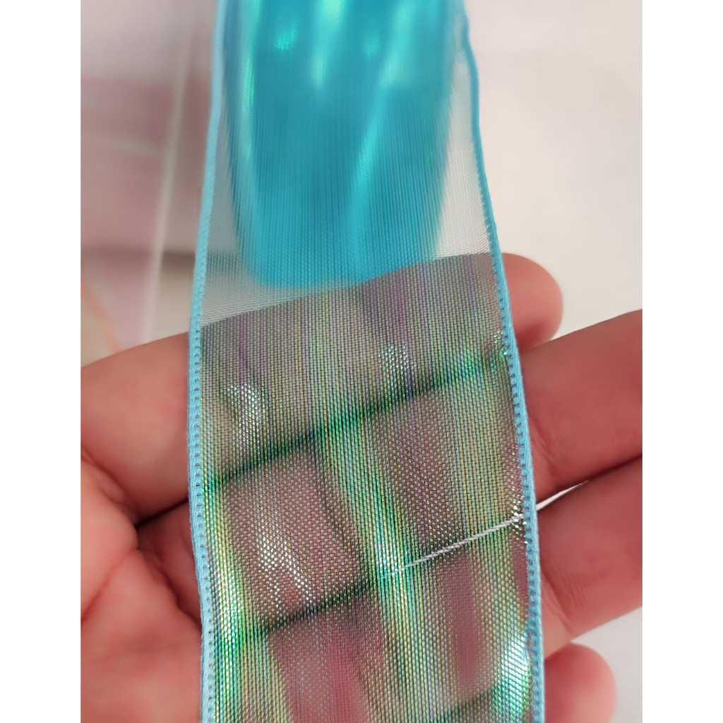 Fita de organza com efeito boreal 38mm — imagem 2 de 2