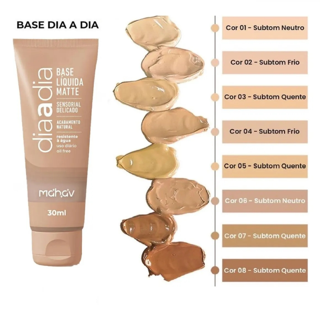 BASE LIQUIDA MATTE DIA A DIA MAHAV (MAKE)