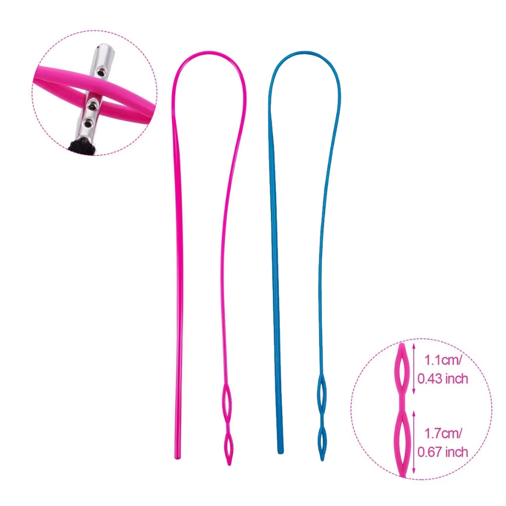 Passador Flexível De Elástico e Cordões Para Roupas - Puxador Rosa Ou Azul bolsas e muito mais em Oferta na Shopee