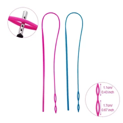 Passador Flexível De Elástico e Cordões Para Roupas - Puxador Rosa Ou Azul bolsas e muito mais