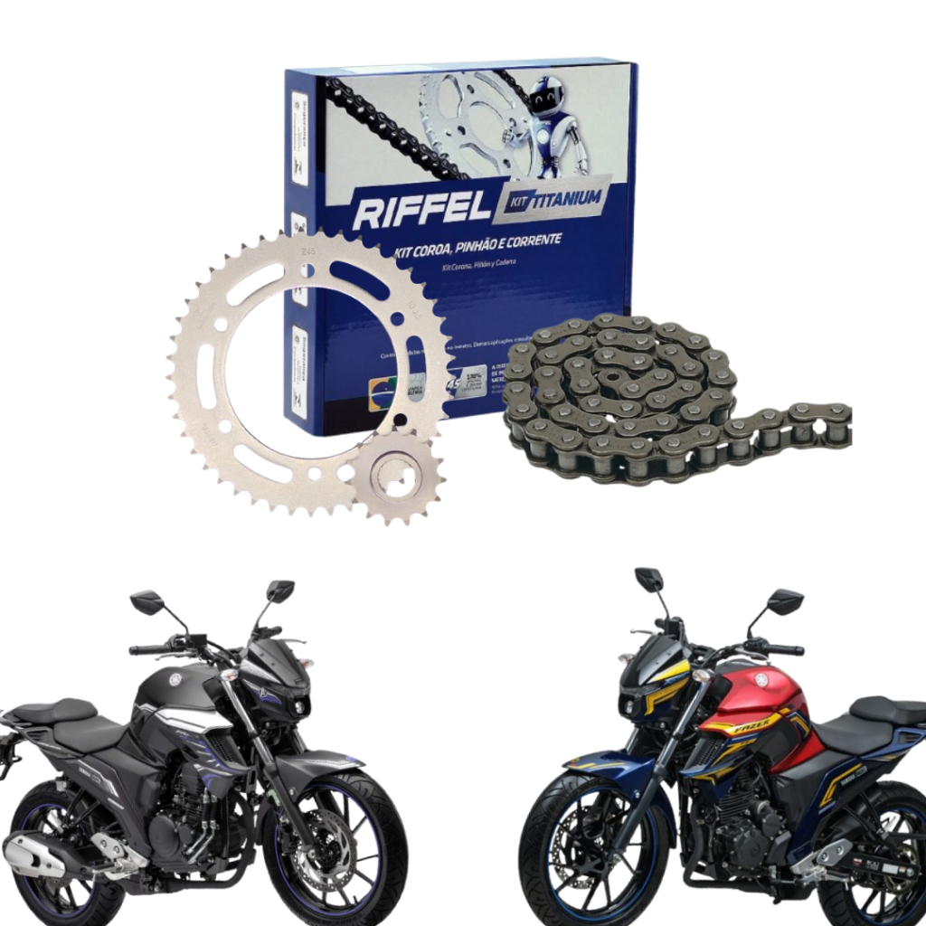 Kit Relação Tração Transmissão YS 250 Fazer /FZ25 EDITION /BLUEFLEX 2006 2007 A