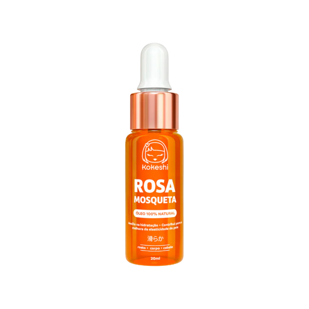 Óleo de Rosa Mosqueta 100% Puro Natural Kokeshi Reparação e Hidratação 20ml em Oferta na Shopee