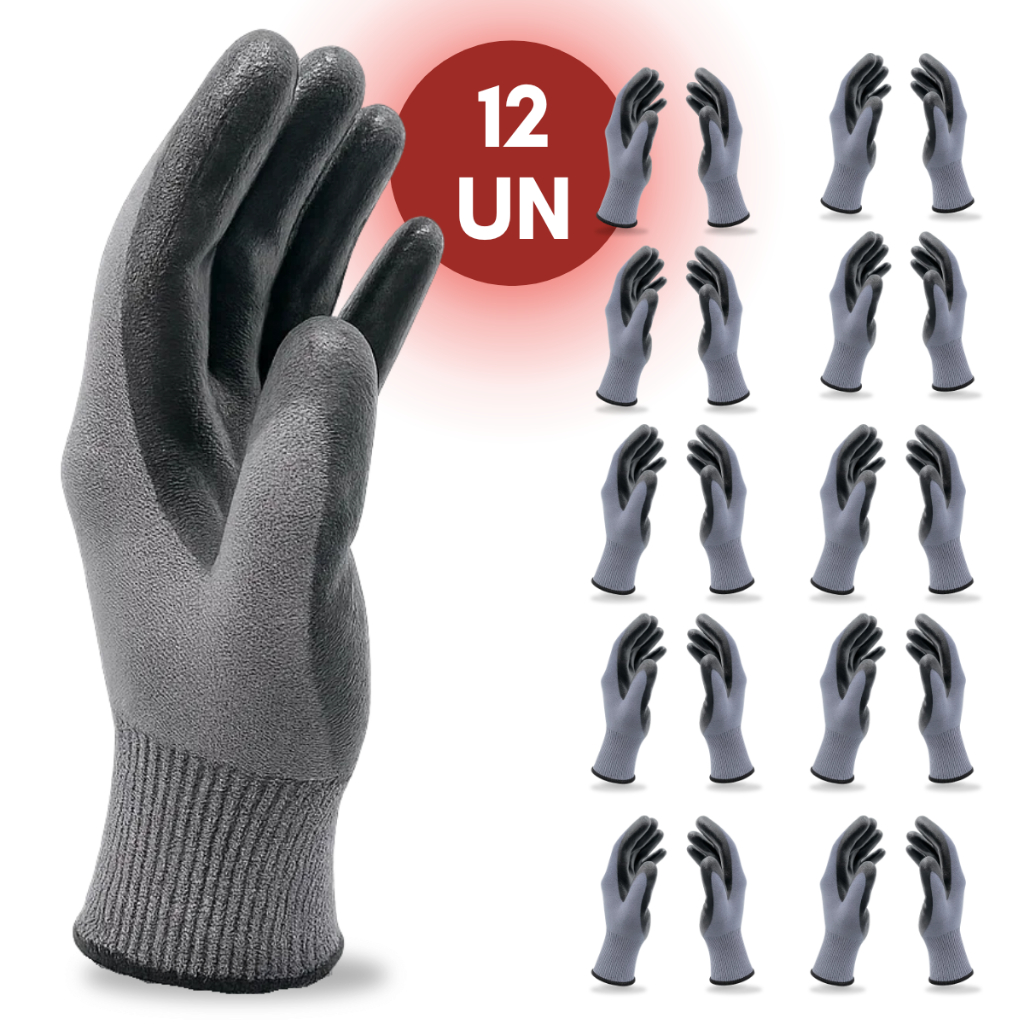 Luvas Nitrílicas Multiuso 24 Pares Textura Antiderrapante