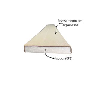 Moldura Externa Isopor (EPS) com Revestimento Cimentício 2x10 Cm (kit 10 metros / unidades) em Oferta na Shopee