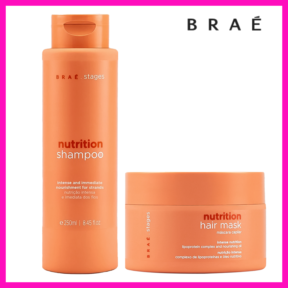 Braé Stages Nutrition Shampoo + Máscara (2 Produtos) em Oferta na Shopee