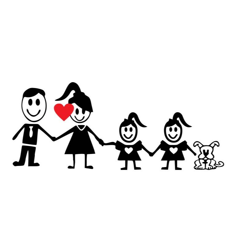 Adesivo Casal 2 meninas 1 cachorro em Oferta na Shopee