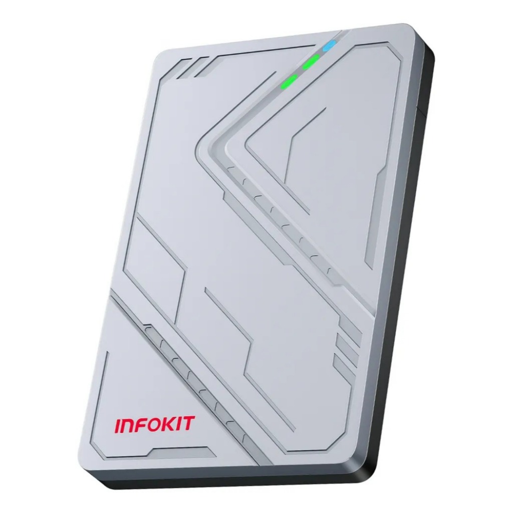 Case para HD 2.5 polegadas SATA III USB 3.1/ 3.0 com LED RGB INFOKIT ECASE PS5 Ps4 Xbox 360 One Pc