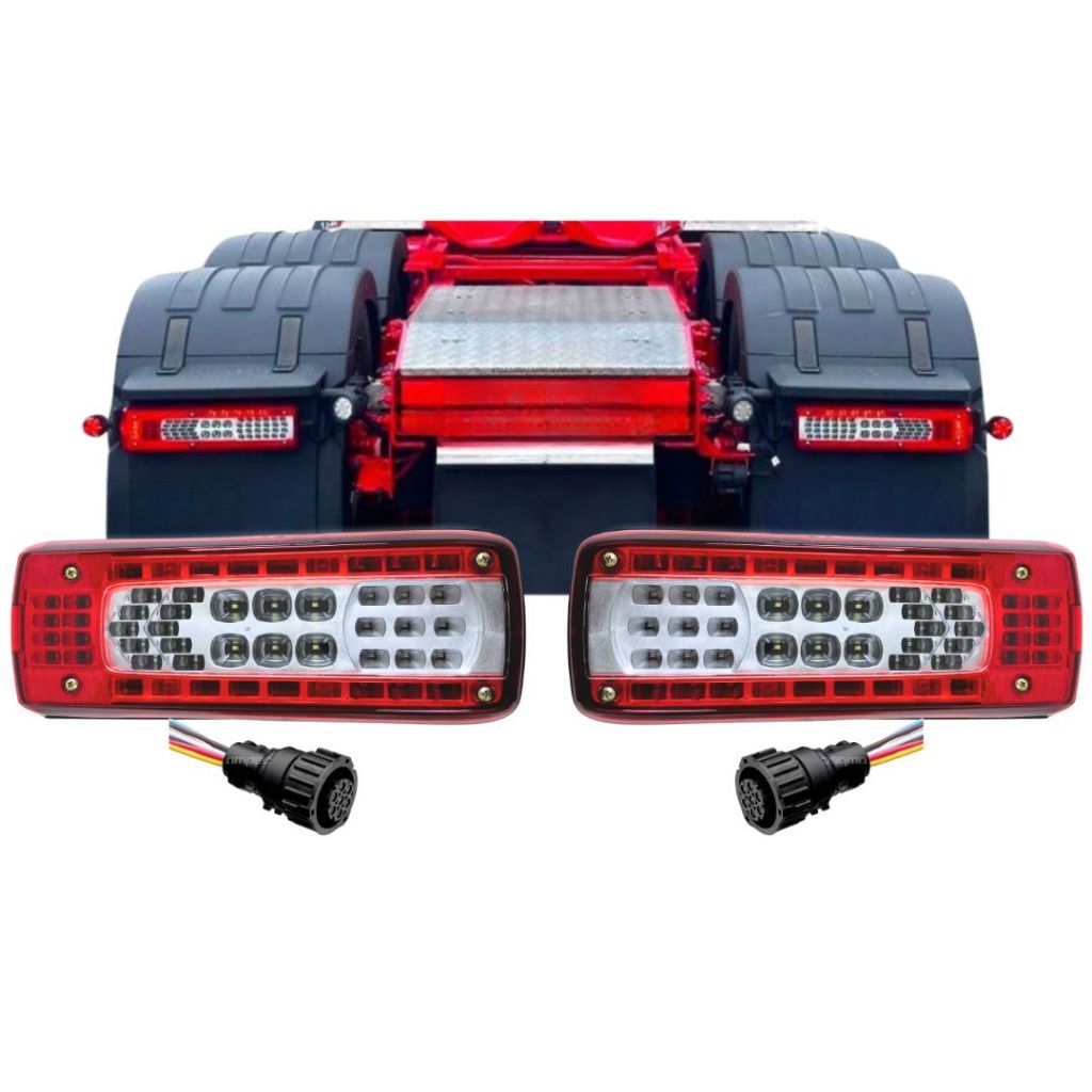 Kit Lanterna Traseira Com Vigia Para Volvo FH FM VM 16 Após 2015 Com Chicote 7 Vias L1044 L1045 em Oferta na Shopee