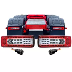Kit Lanterna Traseira Com Vigia Para Volvo FH FM VM 16 Após 2015 Com Chicote 7 Vias L1044 L1045