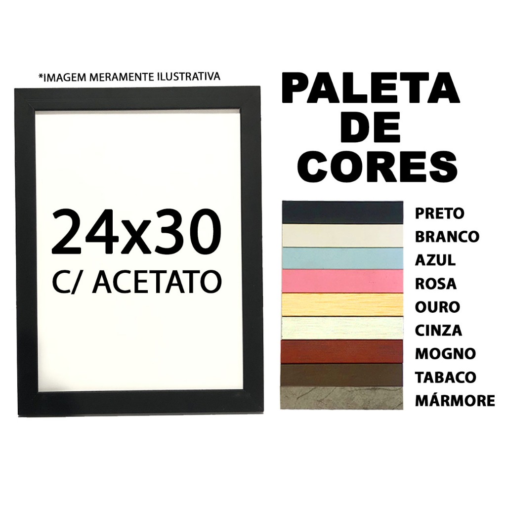 Porta Retrato Decorativo 24x30 Com Acetato Para Parede em Oferta na Shopee