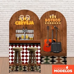 Capa Painel Romano Festa Bar Boteco Sublimado Decoração Em Tecido Com Elástico 2x1m