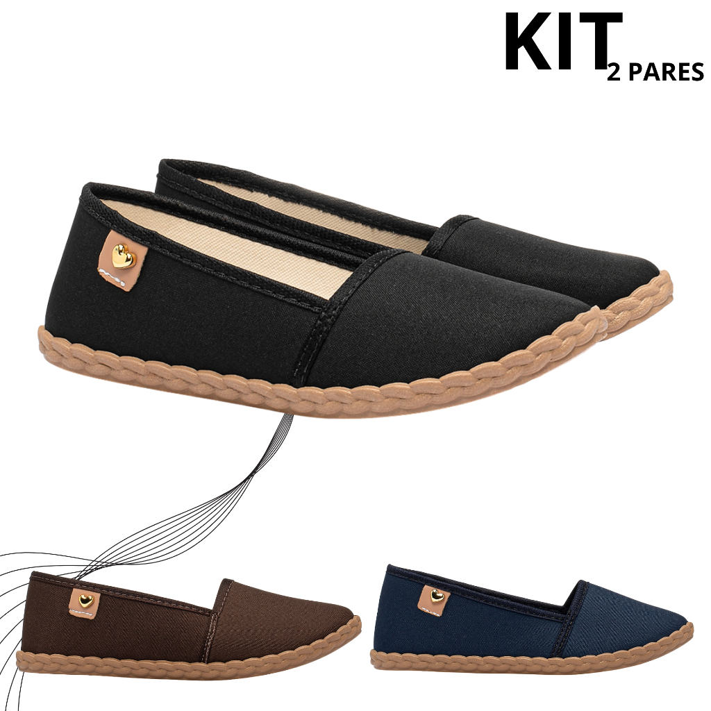 Kit Sapatilha Feminina Macia Flexivel Antiderrapante em Oferta na Shopee