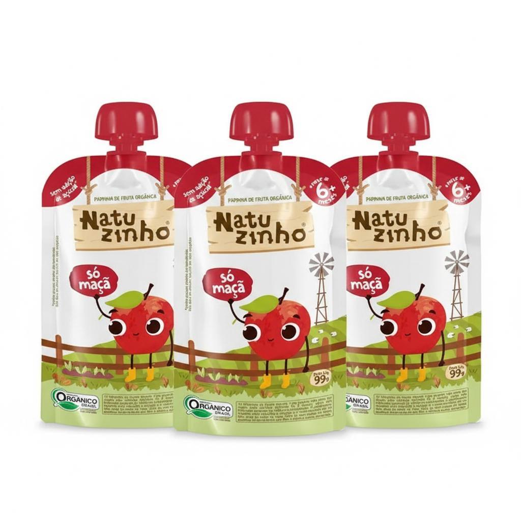 Papinha Orgânica Natuzinho - Maçã - +6Meses 99g