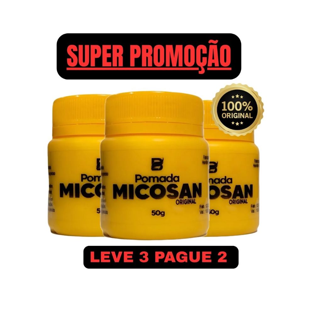 Super Promoção Micosan Kit 3 Unidades Pague 3 Leve 2 – Acne, Espinhas, Cravos, Pele Limpa Original
