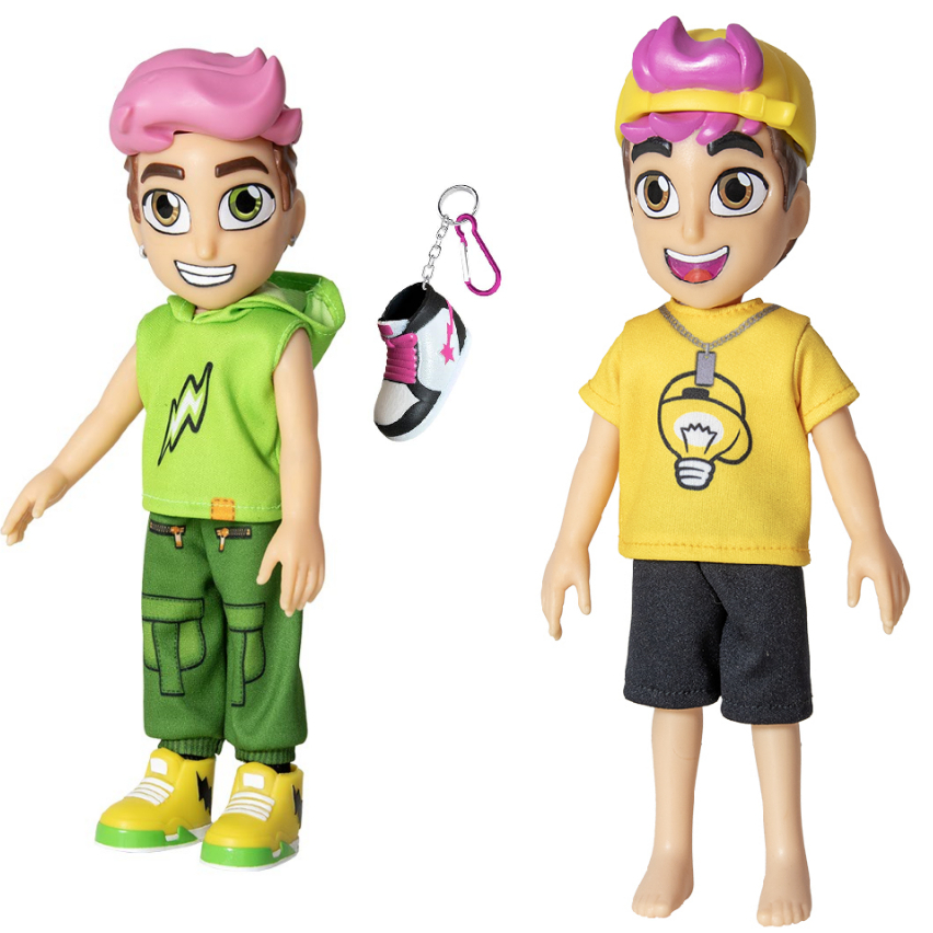 Kit Dos Rosa Boneco Leozin e Void Original articulado 27 cm Emily Vick