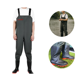 Jardineira Macacão De Pesca Impermeável Com Bota em Oferta na Shopee