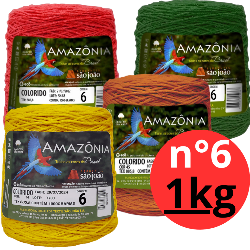 Barbante Amazônia Número 6 - 1Kg em Oferta na Shopee