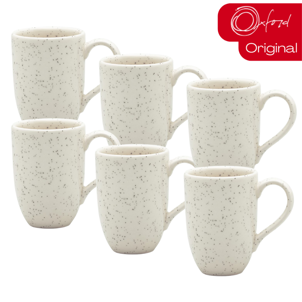 Jogo 6 Canecas Café Chá 350ml Areia Flat Chuvisco Oxford em Oferta na Shopee