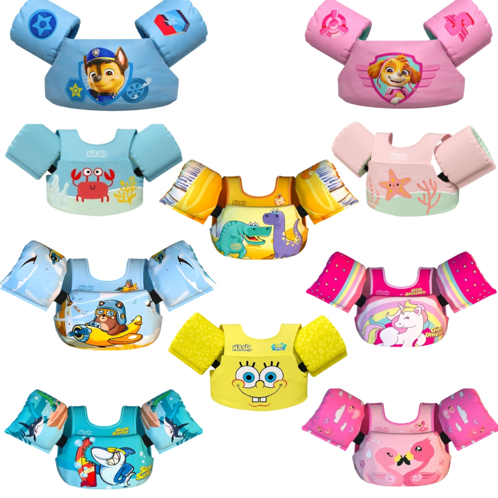 Boia de Braço Colete Infantil Salva Vidas Anti Furos para Piscina Praia Segura e Ajustável Personagens em Oferta na Shopee