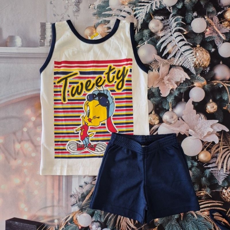 Conjunto Infantil Feminino Blusa Malha e Shorts Helanca - PIU PIU e FRAJOLA