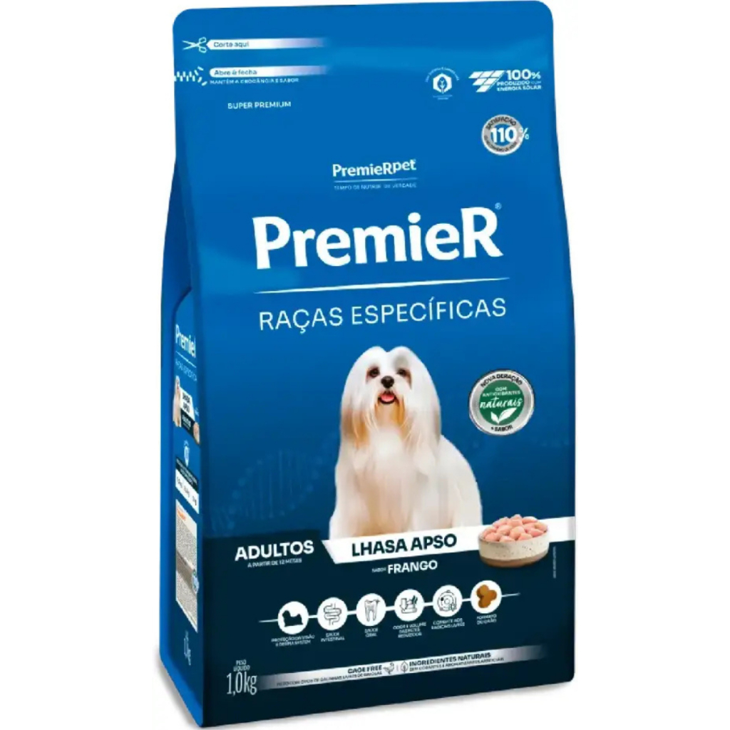 Ração Premier Raças Específicas Lhasa Apso Adulto Frango 1kg