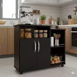 Armário Moderno Suporte Microondas Fruteira