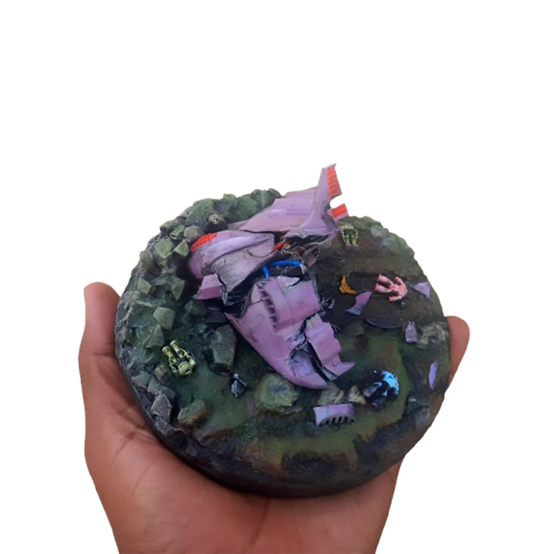 Diorama Gundam GAW ACA-01 1/1200 Base Custom + Miniaturas Bandai Display