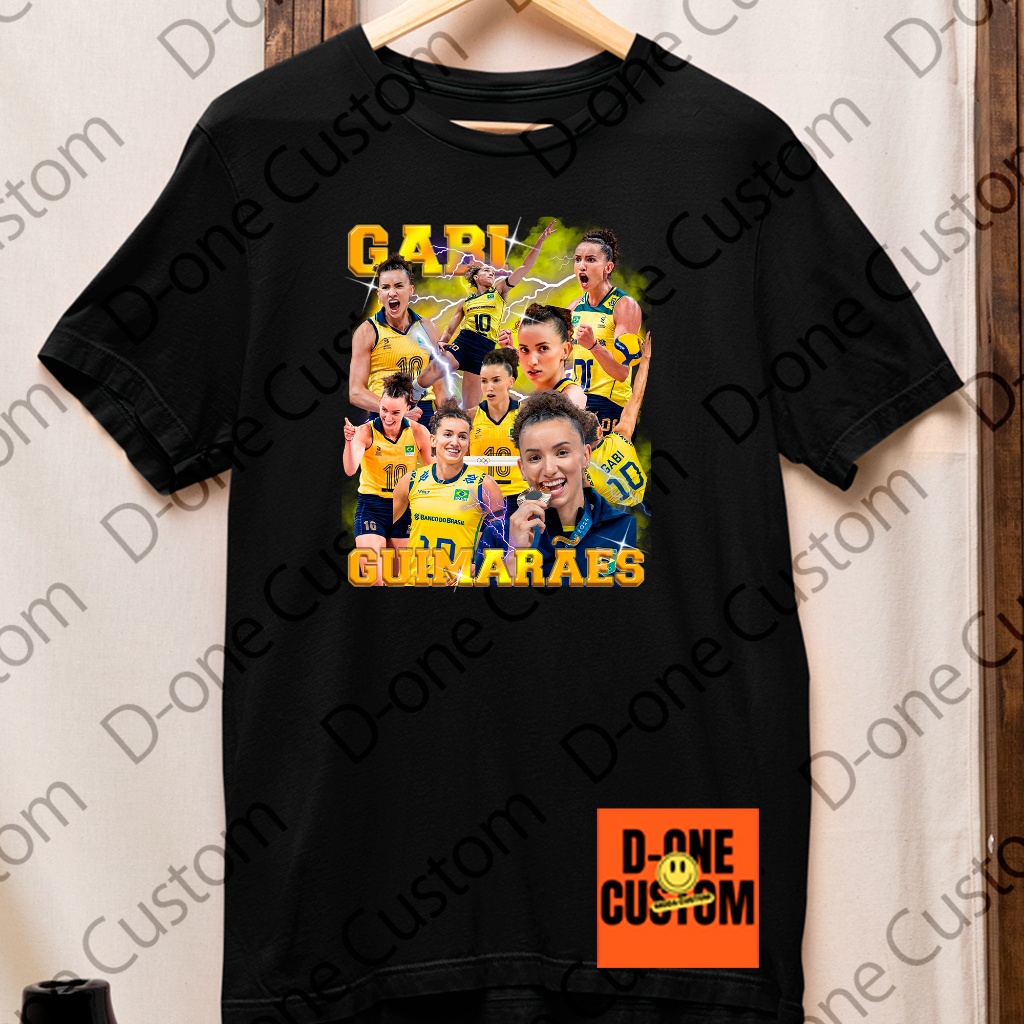 Camisa Camiseta Gabi Guimaraes Atleta Voleibol Esporte Bootleg Fã Vôlei Jogo Jogadora Nacional