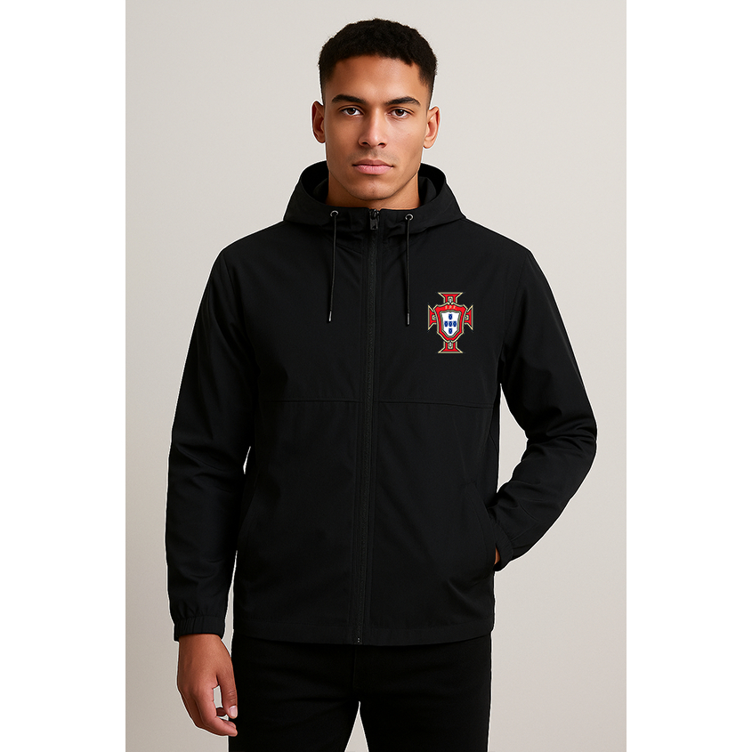 Corta Vento Jaqueta Moletom Blusa de Frio Agasalho Casaco Futebol Time Selecao Portugal