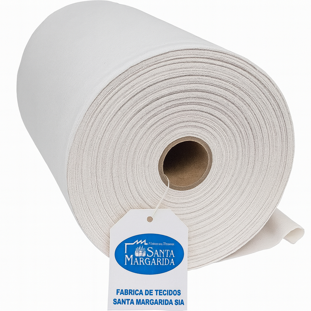 9 Metros Tecido Sacaria Alvejado - Pé de Galinha Larg 69cm - Branco - Santa Margarida