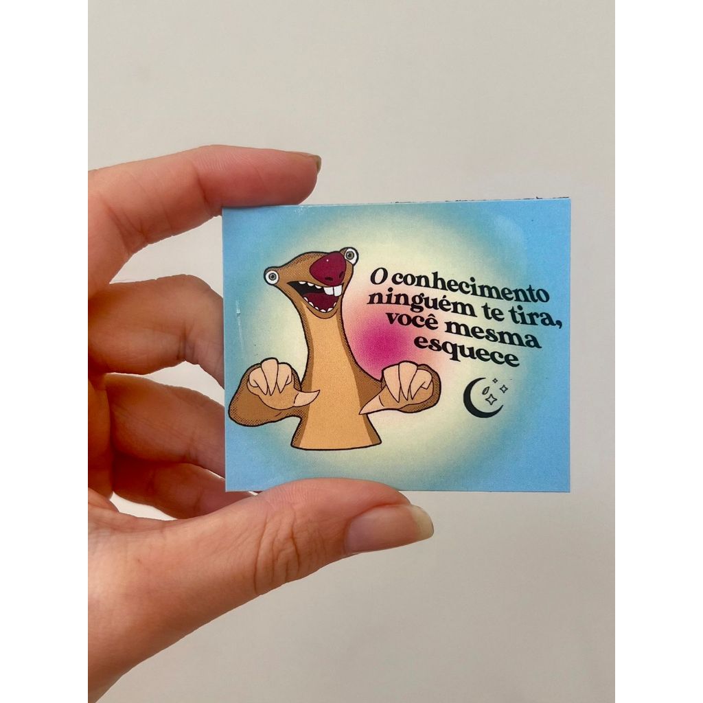 Imã de Geladeira - Sid Conhecimento Ninguém te Tira