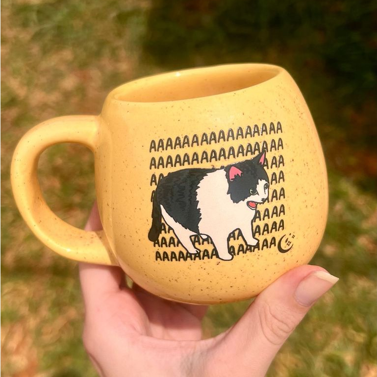 Caneca Redonda Maracujá - Gato aaa - 300ml em Oferta na Shopee