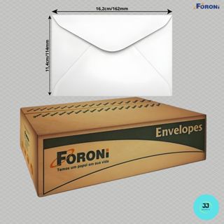 ENVELOPE PARA CARTA BRANCO 1000 UN. SEM CEP FORONI 11,4x16,2 cm 63g em Oferta na Shopee