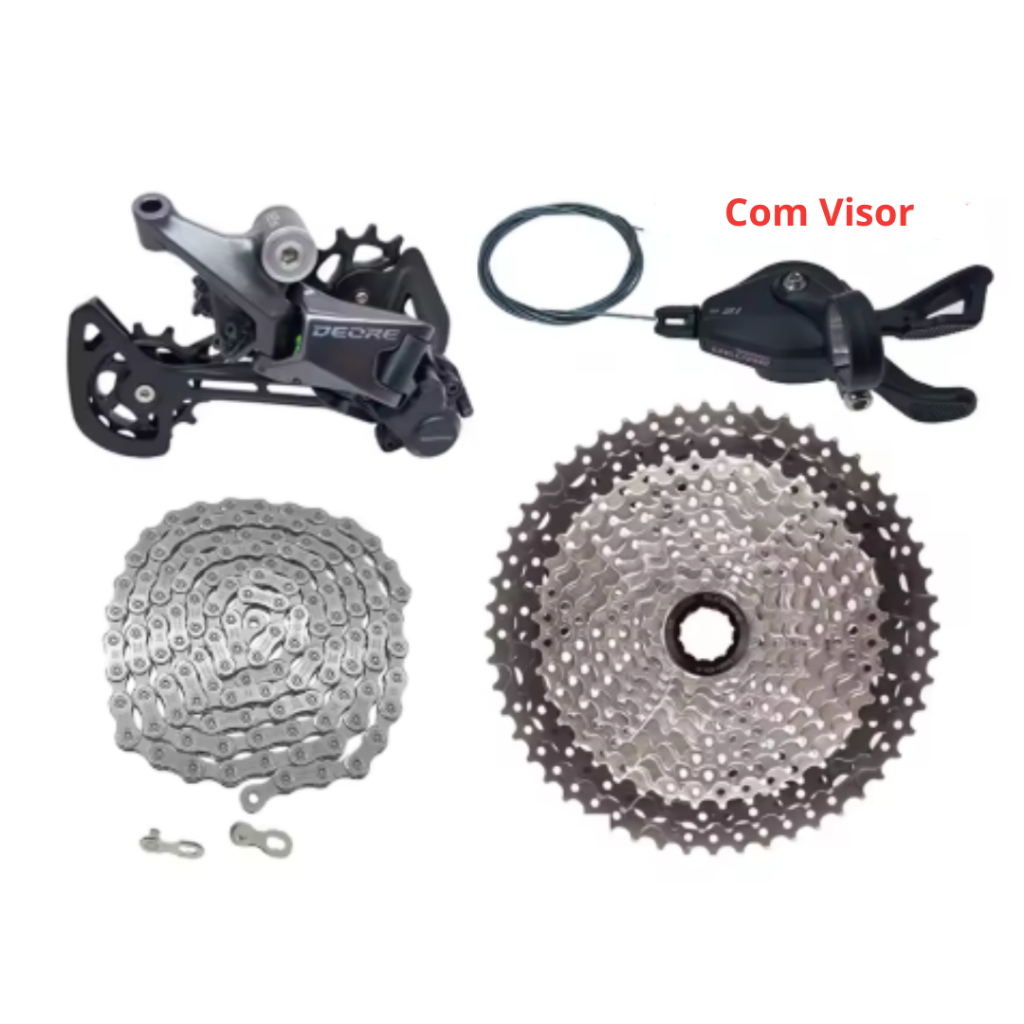 Kit Deore 12 velocidades com K7 Absolute Ciclismo Peças Grupos de Marchas