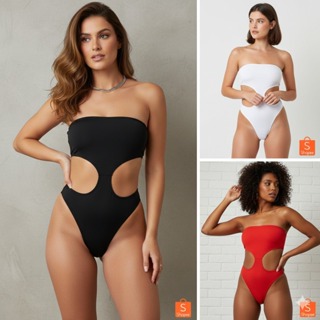 Bore Lingerie Feminino Body Lua Vazado Recortes Laterais Maio Praia Tomara que Caia em Oferta na Shopee