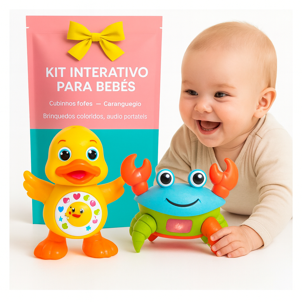 Kit Caranguejo Fujão e Patinho Dançarino Brinquedo Musical Dança Anda Mexe com Luz E Som Pato em Oferta na Shopee