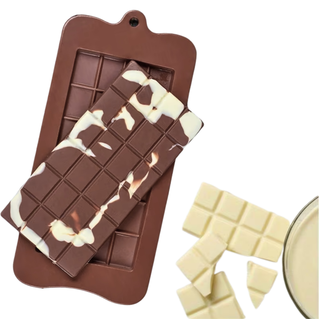 Molde de Silicone Forma de Chocolate em Barra Doces Sobremesas