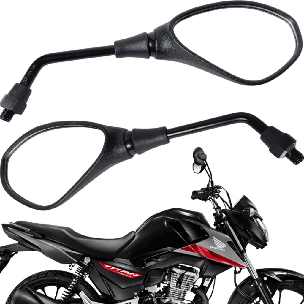 Retrovisor Bmw F800 Mini Rebaixado Haste Curta Longa Z400 Haste Curta Longa Titan Fan Fazer Lander