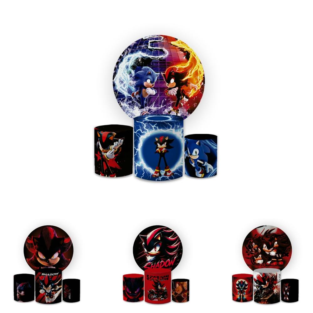 Kit Capas Festiva Painel Cilindros Decoração Shadow Aniversario Lançamento Bibi Painéis