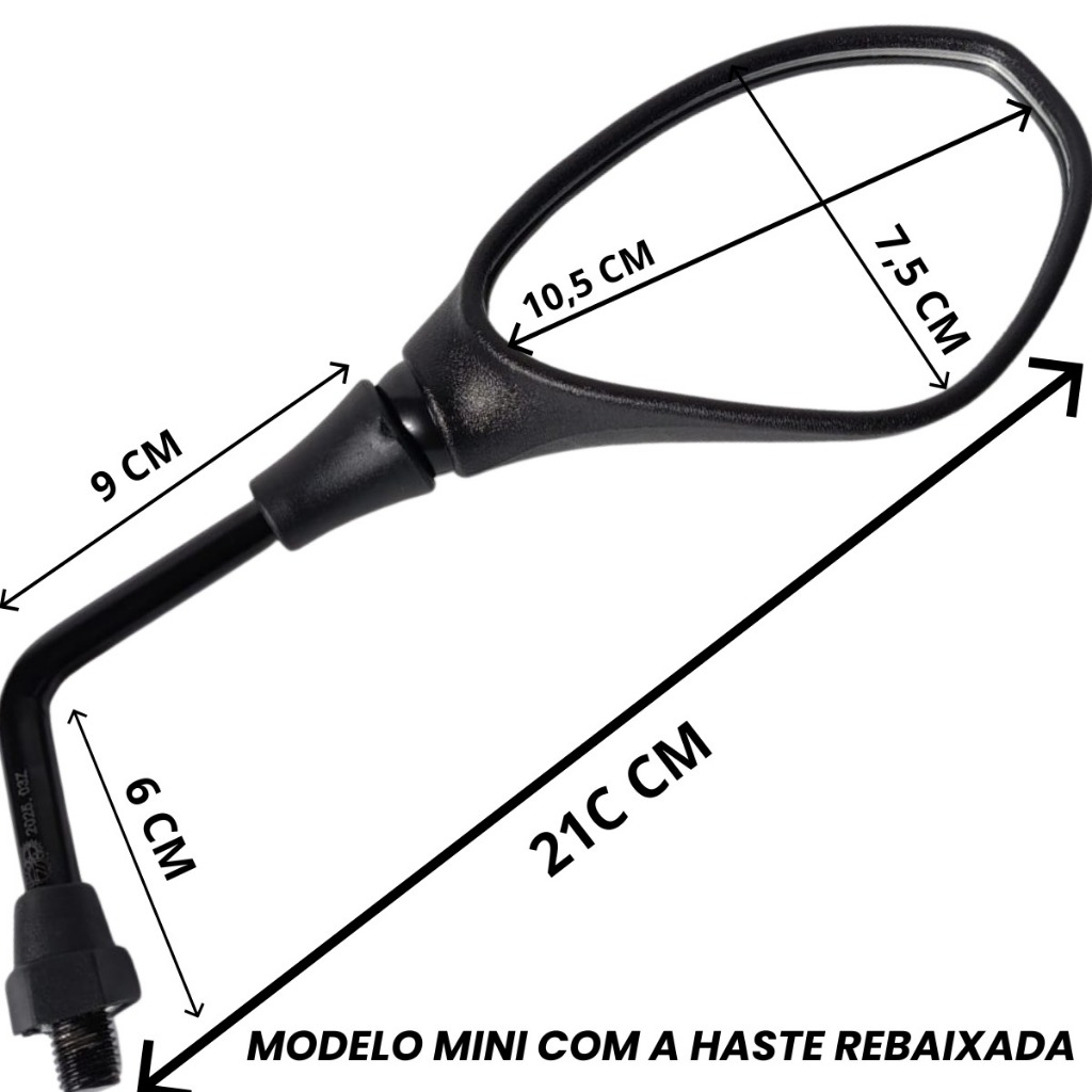 Par Retrovisor F800 Mini Rebaixado Honda Cb Twister 250 Cb 300 Xre 300 Titan 150 Fan 160 Start — imagem 2 de 2