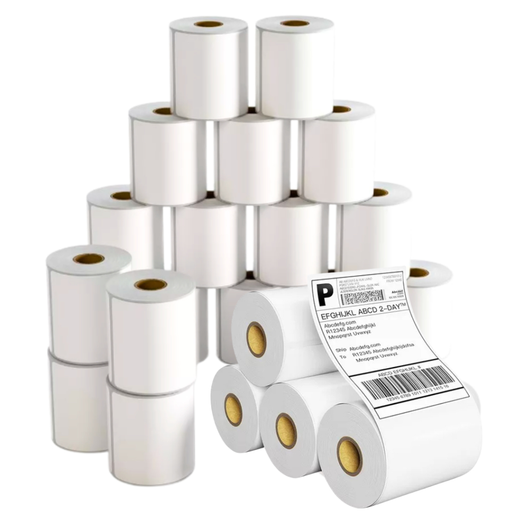 Etiquetas Térmicas 10x15 100x150 Adesiva Serrilha Branco 20 Rolos Zebra Elgin Envios E-Commerce Não Usa Ribbon