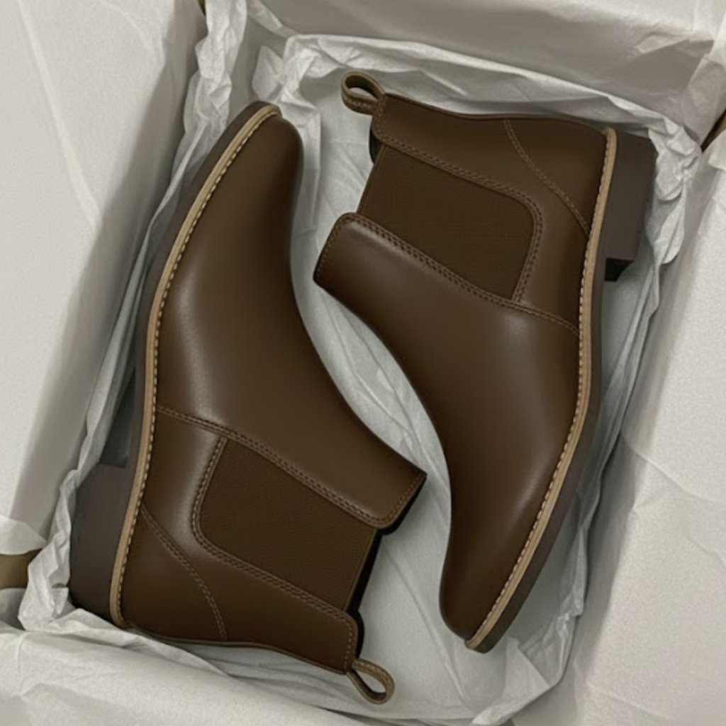 Botina Masculina em Couro Legitimo Bota para Trabalho Resistente Elegante