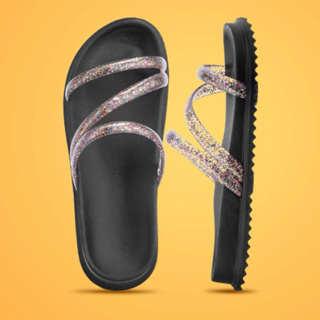 Sandalia Feminina Papete Birken Plataforma Com Glitter em Oferta na Shopee