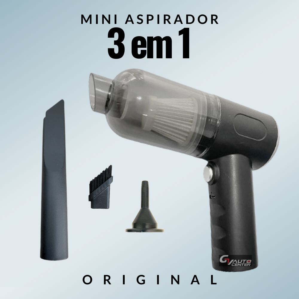 Aspirador e Soprador Portátil Para Casa e Carros Multifuncional Alta Potencia Recarregável