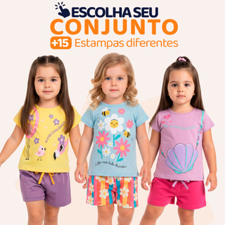 Escolha Seu Conjunto de Bebê Menina Infantil Feminino Verão Para Calor Roupa de Bebê Femi…